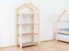 Benlemi Wooden House Shelf TALLY  77x152x39cm (Natural)