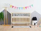 Benlemi Cot SLEEPY with adjustable bed base height and full headboards 60x120 (Natural)