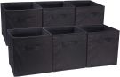 Foldable Storage Cubes (6 Pack) Black 