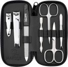 marQus Solingen Manicure Set in Nappa Leather Case 7pcs (black), Made in Germany 