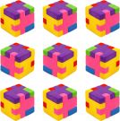 Party Bag Filler erasers in mini puzzle cube shape 9pcs