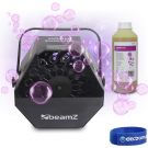 BeamZ Ultraviolet UV Bubble Maker Machine & Fluid Pack for Disco Party Themed Events (B500)
