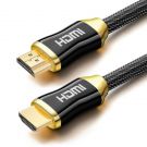 Premium 4K HDMI Cable 2.0 High Speed Gold Plated Braided Lead 2160p 3D HDTV UHD 5m (Black)