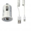USB Φορτιστής Αυτοκινήτου 12/220v με Καλώδιο για iPhone (14264)