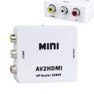 Mετατροπέας Mini Box Converter AV RCA Input to HDMI Output Upscaler  (18257)