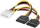  Goobay 4 Pin Molex to Dual SATA Power Y-Cable Adapter Cable (13 cm)