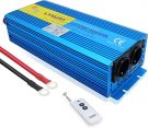 Voltage Converter 12 V to 230 V  Pure Sine Inverter with Two AC Sockets and LCD Display & Remote Control  (2000W)