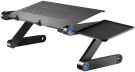 Laptop Foldable Computer Desk Stand Portable Table with Mouse Board (Black)