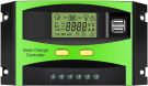 Solar Charge Controller 30A 12V-24V Solar Panel Regulator Charge Controller LCD Display Solar Controller With USB