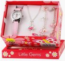 Ravel 'Little Gems' Ballerina Watch and Silver Plated Jewellery Set (R2208)