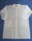 Nonwoven apron white with buttons 1pc sealed
