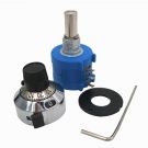 Taiss 10-Turn Rotary Wire Wound Precision Potentiometer 10 Ring Adjustable Resistor Counting Dial Rotary Knob (3590S-2-103L 10k ohm) 