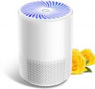 Nuear Portable USB Low Noise 3-in1 Air Purifier with True HEPA Filter And UV- Light (White)