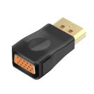 Rankie Gold Plated DisplayPort DP to VGA Male to Female Adapter Black (R1142A) 