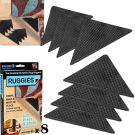 8 X RUG CARPET MAT GRIPPERS RUGGIES NON SLIP SKID REUSABLE WASHABLE GRIPS (057247)