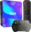 RUPA Cortex-A53 Android TV Box 11 4GB RAM 32GB ROM RK3318 Quad-Core CPU Cast Screen 2.4G/5G WiFi BT 4.0 USB 3.0 LAN 3D 4K HD