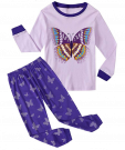 Garsumiss Girls Pyjamas Set Cute Kids Long Sleeve Cotton Pjs Pajama Sleepwear Tops Shirts & Pants Purple/Butterfly (7 years)
