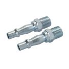 Silverline Air Line Bayonet Male Thread Coupler 1/4 inch BSP - Pack of 2 (918523)
