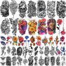 Waterproof Temporary Fake Tattoo Stickers for Men and Women (49 Sheets)