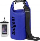 Unigear Dry Waterproof Bag with Mobile Phone Case and Straps (5L - Blue)