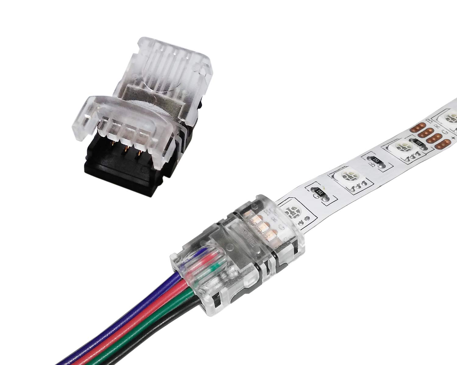 20x led-to-led Connector 4p for 10mm width RGB 5050 led strip 